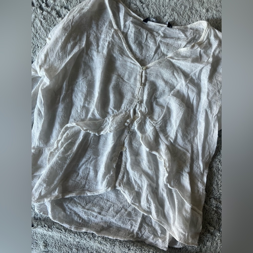 Zara white blouse